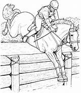 Jumping Show Coloring Pages Horse Getcolorings Printable sketch template