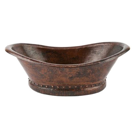 premier copper products bath tub hammered copper vessel sink  oil