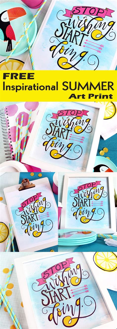 printable inspirational summer art project