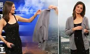 ktla weather girl playing along with joke after she was told to cover