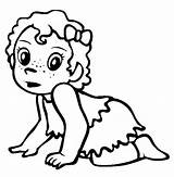 Crawling Coloring Baby Drawing Girl Drawings Mom 612px 76kb Paintingvalley sketch template
