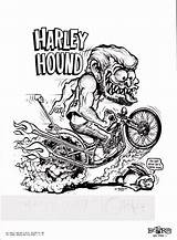 Bike Coloring Pages Drawings Car Roth Motorcycle Ed Fink Rat sketch template