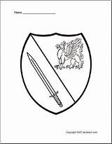 Coloring Shields Medieval Pages Shield Griffin Visitar Ak0 Cache Renaissance Kids sketch template