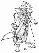 Mage Grim Reaper Dungeons Amano Final Coloriages Rpg Drawing Colouring Sketches Ranger sketch template