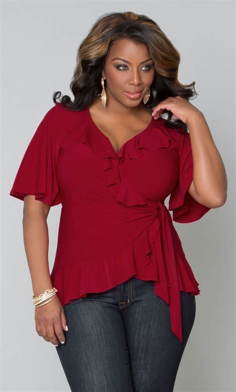 Whimsical Wrap Top At Curvalicious Clothes
