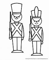 Coloring Pages Soldier Christmas Nutcracker Toy Kids Simple Shapes Clipart Drawing Soldiers Printable Fun Honkingdonkey Tin Toys These Shape Objects sketch template