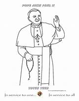 Coloring Paul John Ii Pages Pope St Colouring Ca Saint Choose Board Color Catholic Papa sketch template