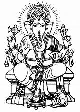 Ganesh Line Drawing Chaturthi Clipart Coloring Drawings Ganesha Lord Outline Kids Pages Colouring Do Sitting sketch template