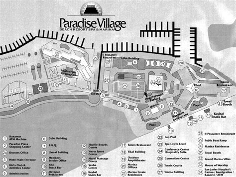 resort map paradise village beach resort spa riviera nayarit mexico