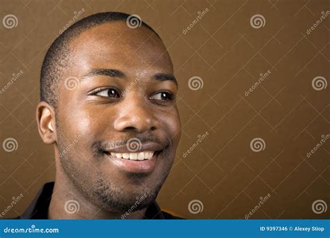 happy black man stock photo image  portrait young