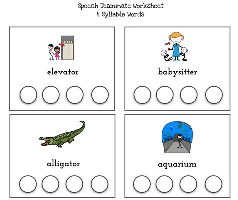multisyllabic words worksheets
