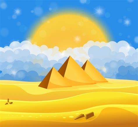 Egypt Cartoon Background Vector — Stock Vector © Baavli