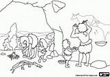 Coloring Pages Prehistoric Cave Family Hunting Age Stone Prehistory Man Prepares Paints Walls Scenes Fire Woman Caves Paleolithic Visit Colouring sketch template