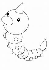 Weedle Pokemon Coloring Pages Printable Kids Collection sketch template