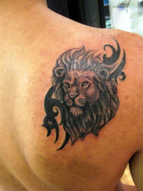 36 Fearless Lion Tattoos Creative Fan Lion Tattoo Tribal Lion