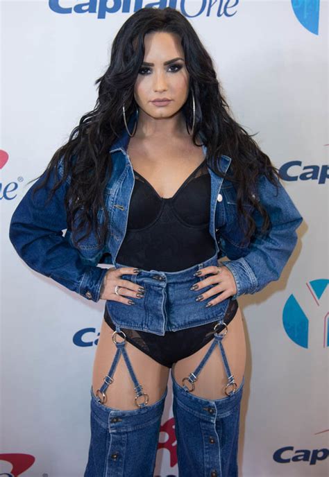 Demi Lovato Lyrics Eclipsed By Sexy Outfit Of Knickers And Chaps