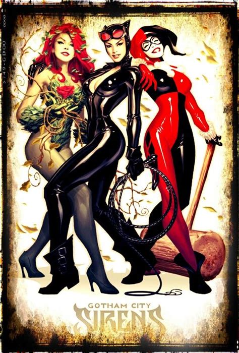 harlequin catwoman and poison ivy gotham city catwoman
