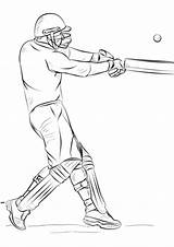 Cricket Batsman Cartoon Indiaparenting sketch template