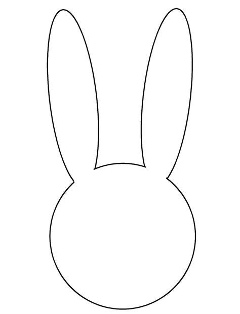 bunny face template easter bunny face template crafts  kids