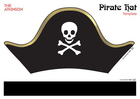 pirate hat printable  printable