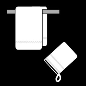handdoek en washandje pictogrammen symbolen lesideeen