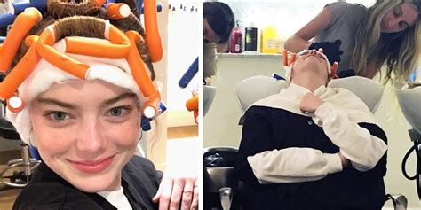 emma stone got a perm and the before and after pics are amazing emma