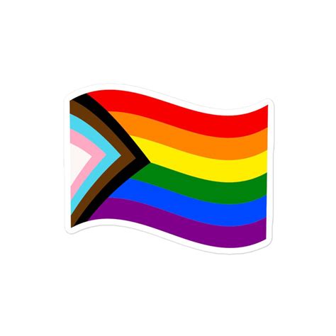 Vinyl Sticker Progress Pride Flag Rainbow Lgbtq Etsy Uk