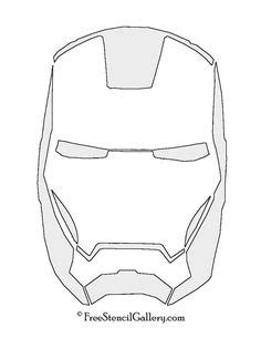 iron man mask template printable cakepinscom foods pinterest