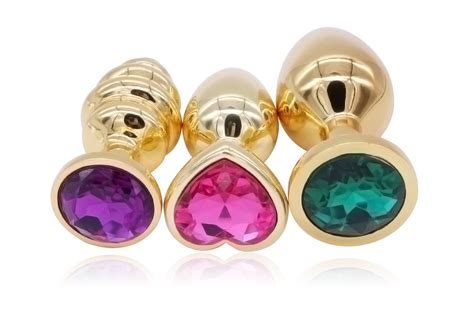 Smooth Massager Anal Beads Crystal Jewelry Heart Butt Plug