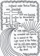 Creed Apostles Prayer Reflective Nicene Flamecreativekids Catechism Lutheran sketch template