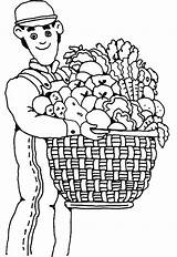 Coloring Pages Farmer sketch template