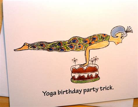 yoga birthday card  happy birthday   smile