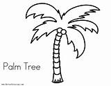 Palm Tree Coloring Pages Printable Lineart Kids Color Print Adults sketch template