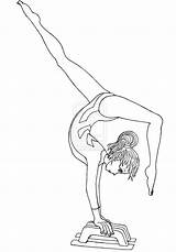 Gymnastics Gimnasia Colorear Beam Balance sketch template