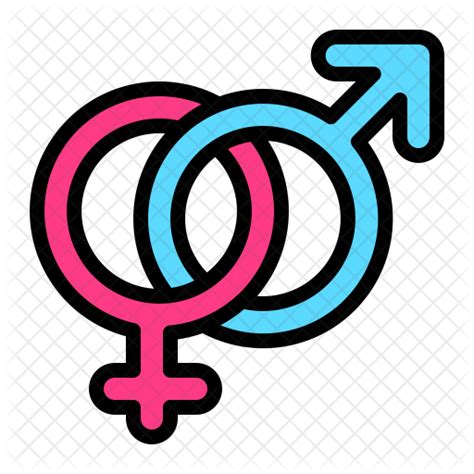 gender sign icon   colored outline style
