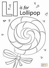 Letter Coloring Lollipop Pages Printable Alphabet Drawing Colouring Color Preschool Crafts Print Book Worksheets Sheets Kids Words Tracing Templates Template sketch template
