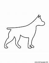 Stencil Coloring Dog Pages Printable sketch template