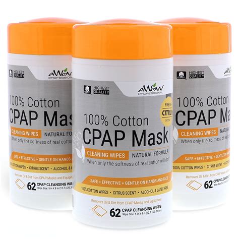 awow professional cpap mask wipes citrus scented cotton cleaning wipes pk walmartcom
