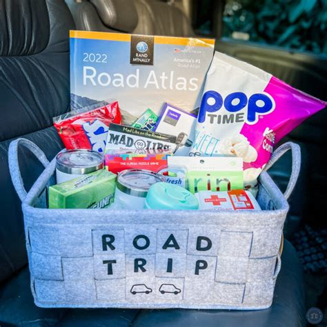 road trip gifts  basket ideas  travelers