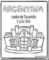 Independencia Tucuman Colorear Bandera Junio Efemerides sketch template