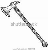 Battle Axe Coloring Pages Stock Vector Ax Search Shutterstock Template sketch template