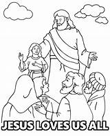 Coloring Jesus Loves Pages Printable Christian Topcoloringpages Christ Print sketch template