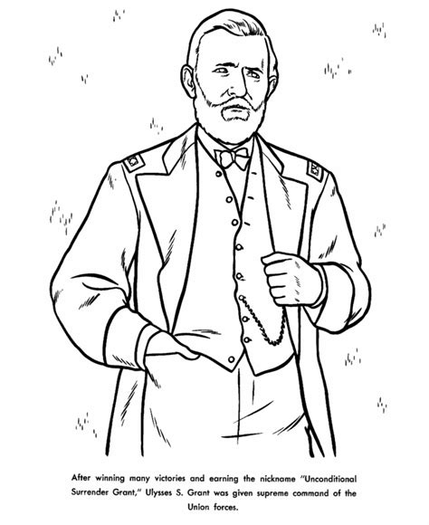 usa printables president ulysses  grant coloring page eighteenth