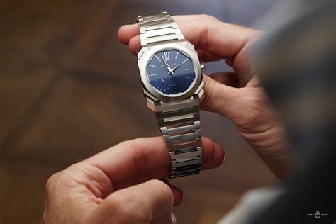 hands on is the bulgari octo finissimo blue dial in satin polished