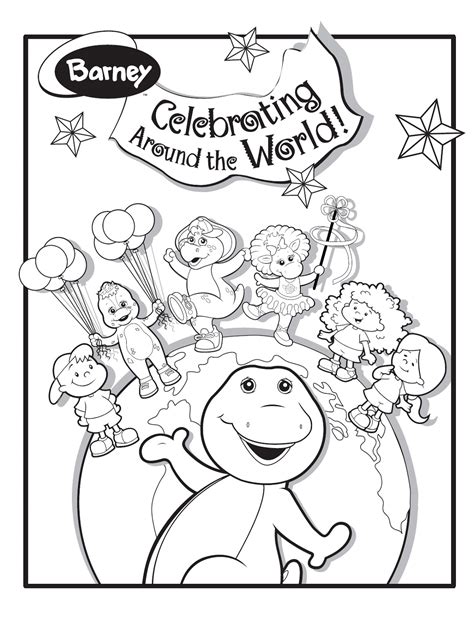 barney coloring pages printable  coloring