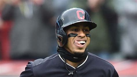 indians switch hitter francisco lindor   plate  wrong helmet