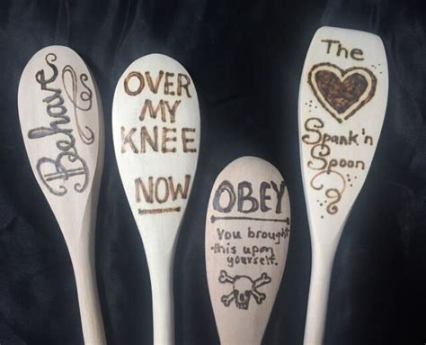 spanking spoons handcrafted artisan wooden spoon set of 4 spank ebay