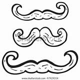 Cartoon Mustache Collection Shutterstock Stock Search sketch template