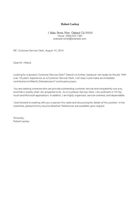 customer service cover application letter template templates