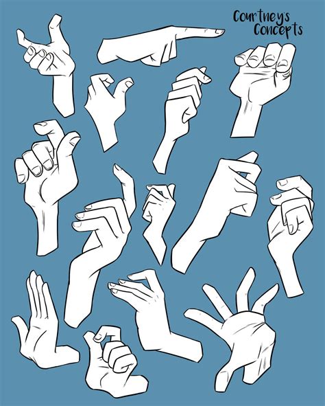 reference hand positions  courtneysconcepts  deviantart